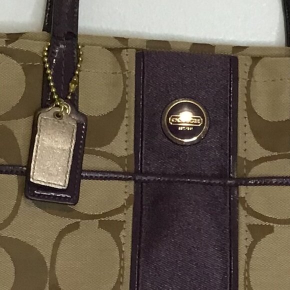 Coach Signature Stripe Tote - Picture 8 of 8